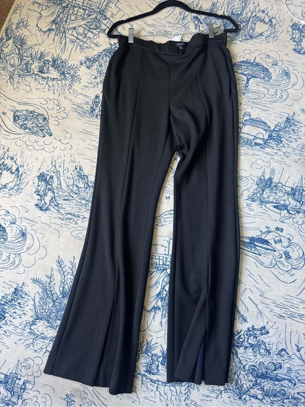 Theory Black Tailored Flare Pants - Classic Flare